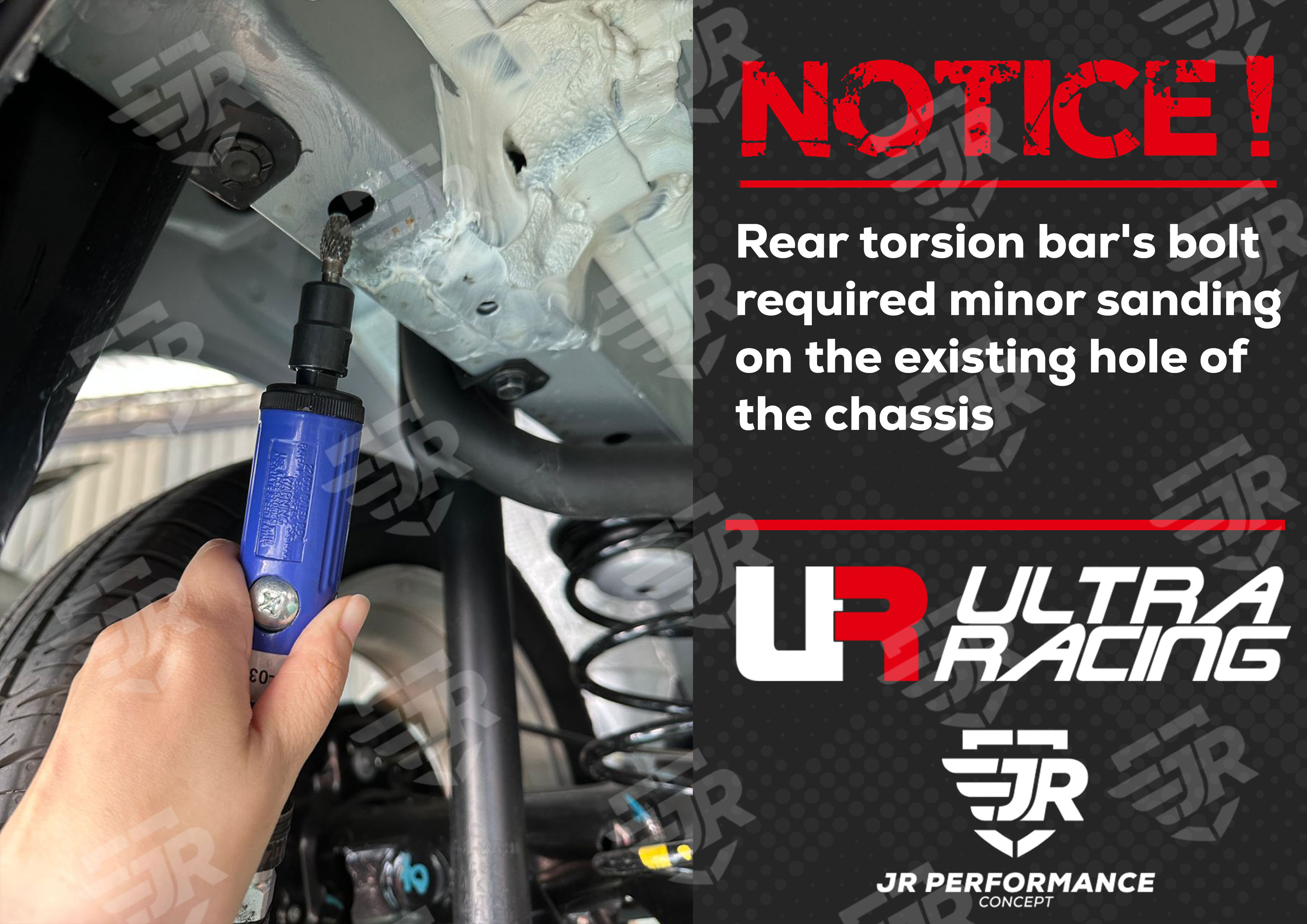 Ultra Racing Safety Bar Perodua Axia Bezza Rear Anti Roll Bar Rear Stabilizer Bar 16mm AR16501