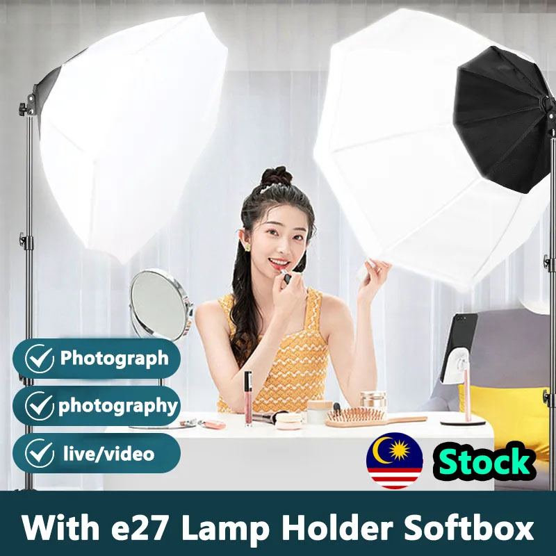 Octagon Softbox Lampu Live Studio Lighting Soft Box E27 Light Bulb ...