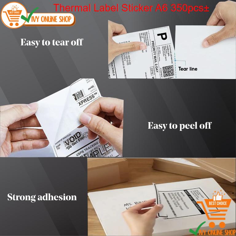 READY STOCK A6 Shopee Shipping Waybill Label Themal Lable Sticker 100 ...