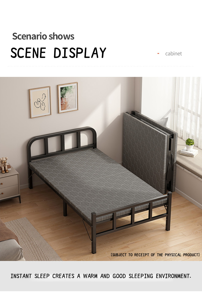 Foldable Bed Frame Katil Lipat Single Bed Foldable Bed Portable Office ...