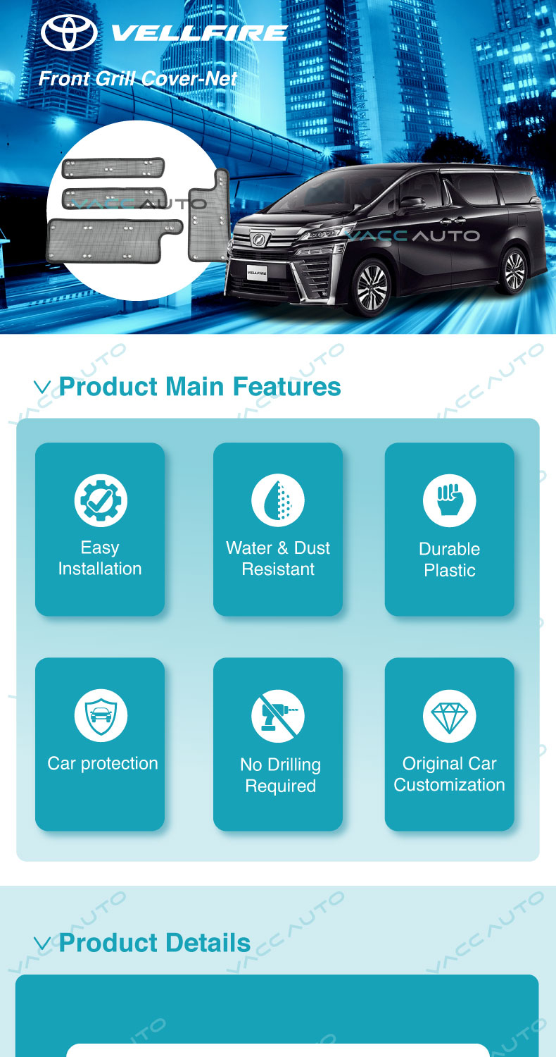 Toyota Vellfire / Alphard 30 Series Front Insert Grill Net Screening ...
