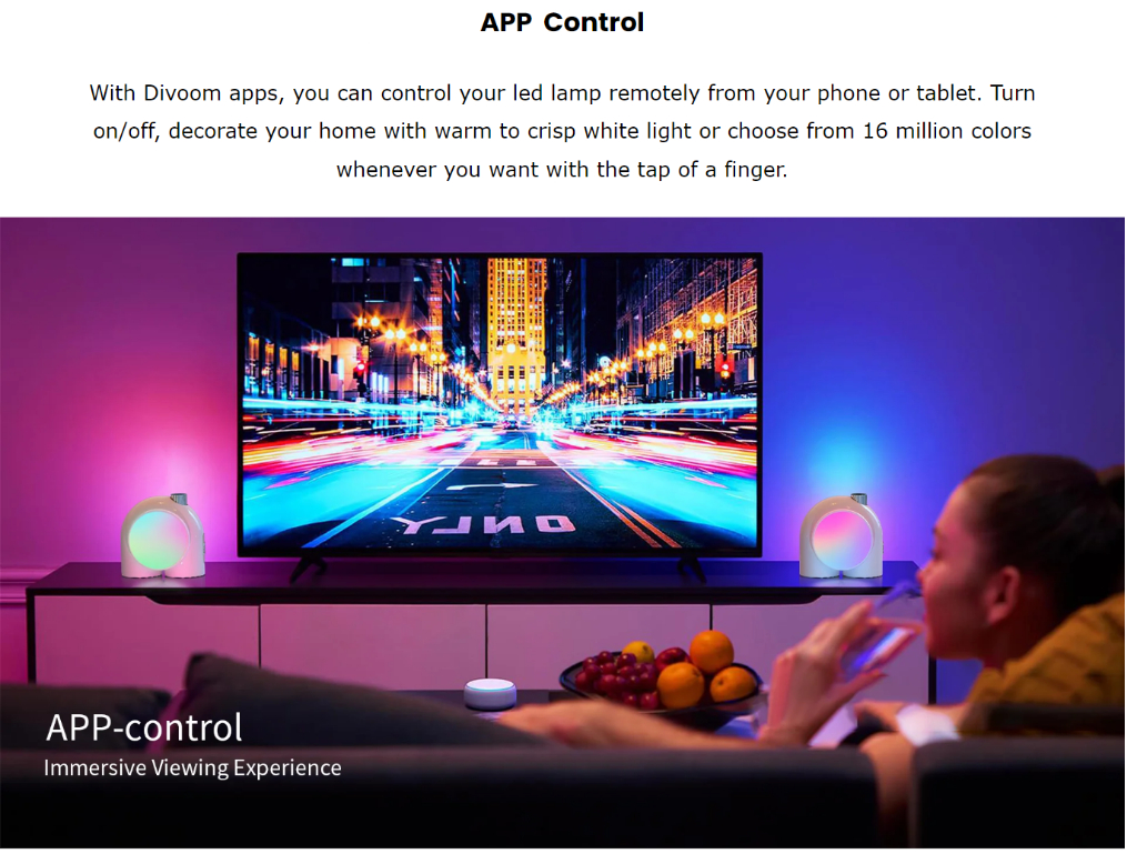 Divoom Planet-9 Desk Lamp | App Control | 16 Million Colors Lighting ...