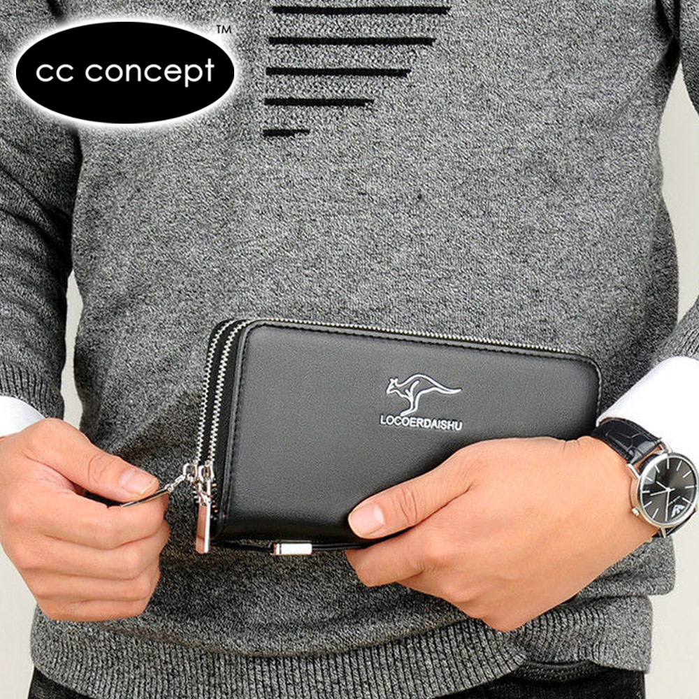 CC CONCEPT Long Wallet Zip Card Holder Pouch Purse Man Men Woman Women ...