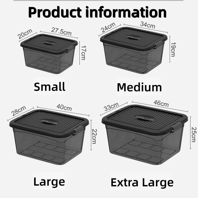 Clear Storage Box | Kotak Simpanan Lutsinar - Stackable Container ...