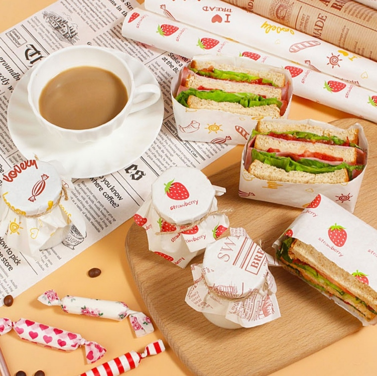 Sandwich Paper Food Wrapping Wax Paper Food Basket Liner Grease ...