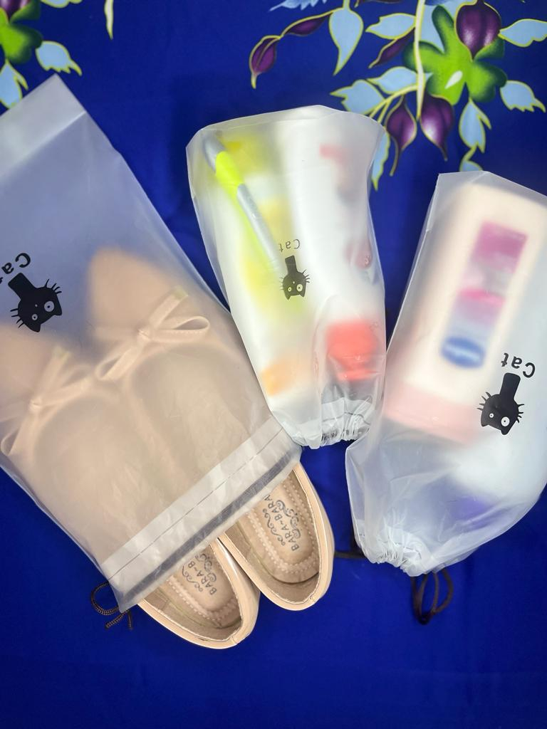 [Kingsman] Cute Cat Travel Organizer Drawstring Travel Storage Pouch ...