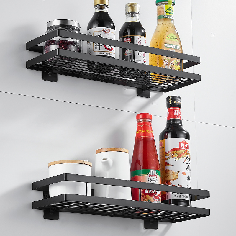 Kitchen Storage Organizer Rack Metal Spice Rack Wall-Mounted Stainless ...