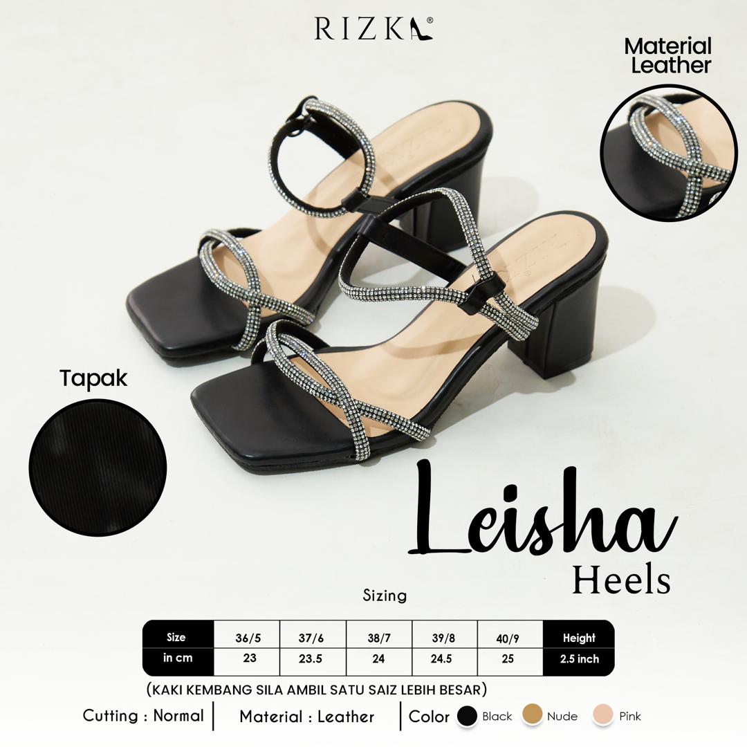 READY STOCK ️ RIZKA- LEISHA HEELS Sandal Perempuan Women Shoes Box ...