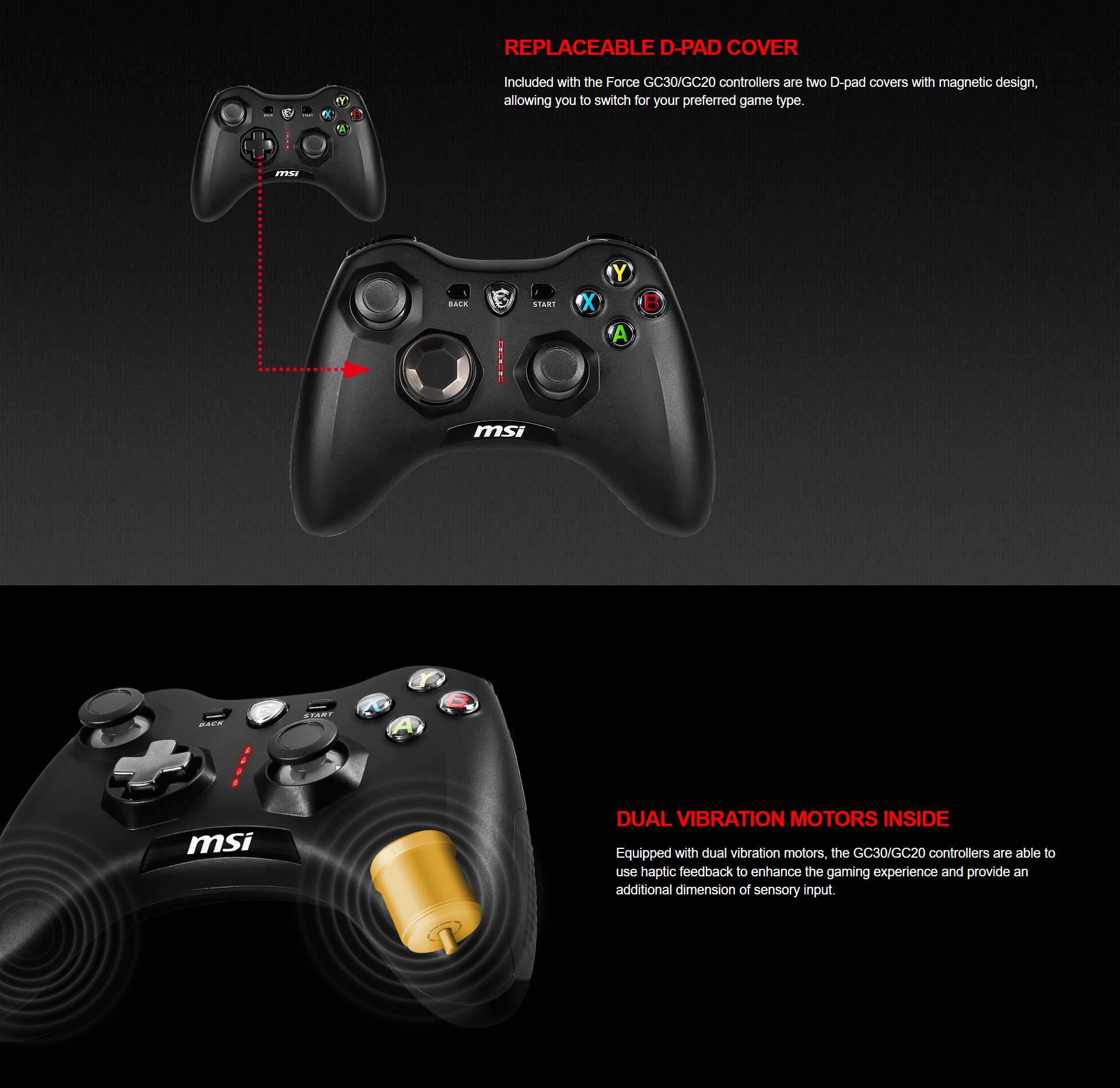MSI Force GC30 V2 Wireless Gaming Controller - Black | Shopee Malaysia