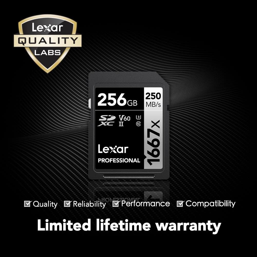 Lexar Professional 1667x 64GB / 128GB / 256GB UHS-II SDXC Memory Card ...