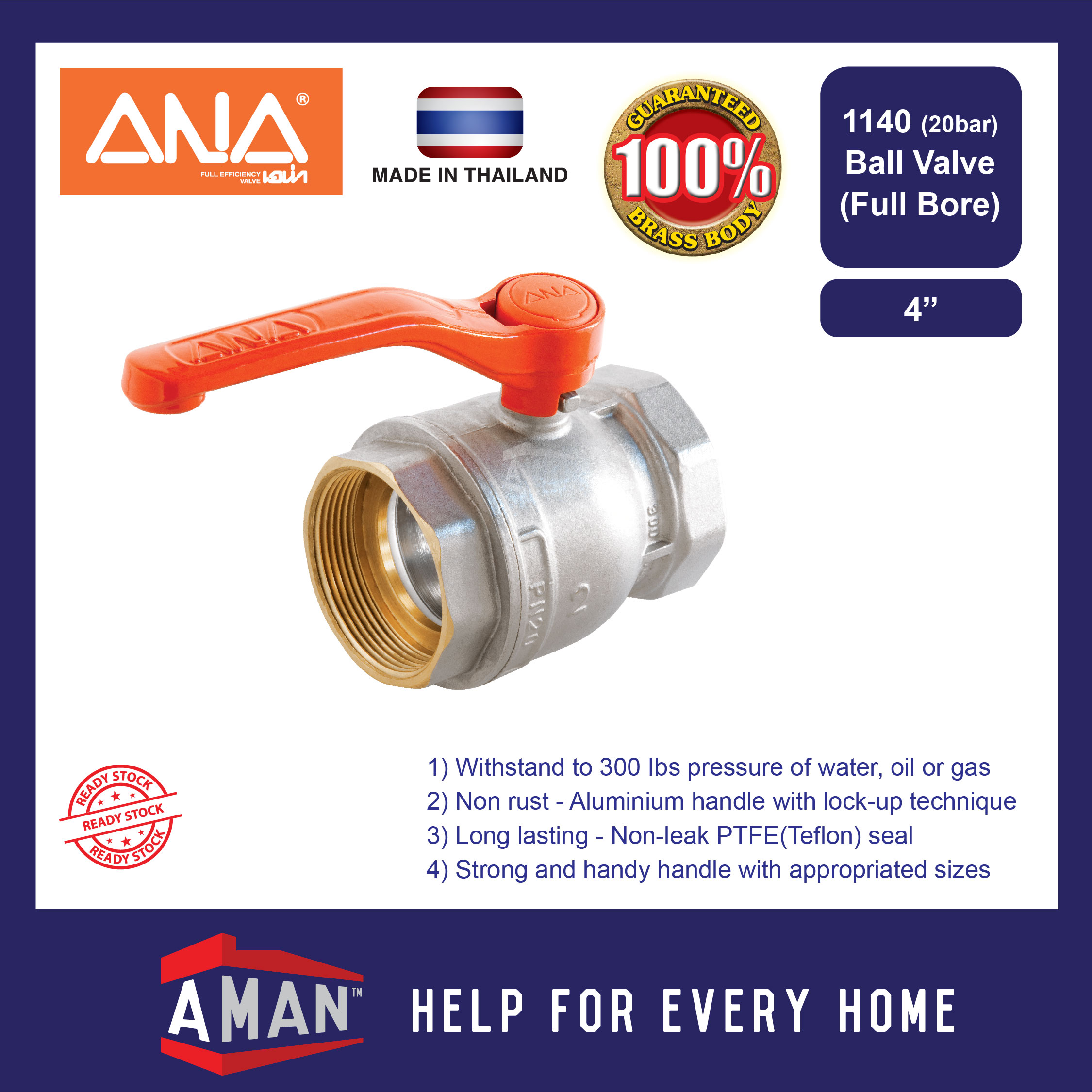 ANA Full Bore Valve Gear Handle 4