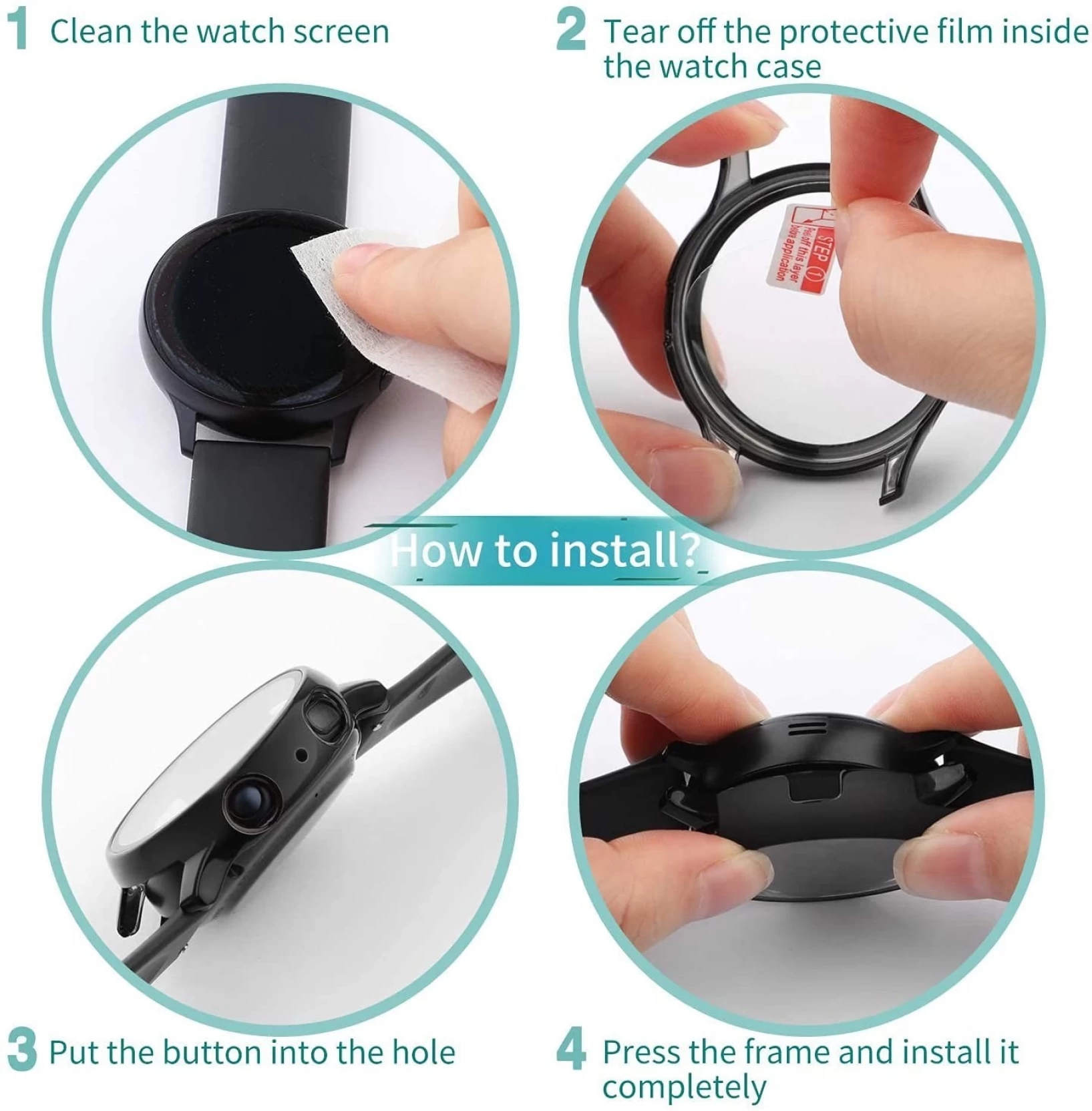 Watch Case For Huawei Watch 3 4 Pro With Tempered Glass Full Cover ...