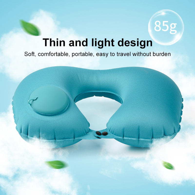 Portable travel Pillow Inflatable bantal PVC Air Pillows Camping Sleep ...