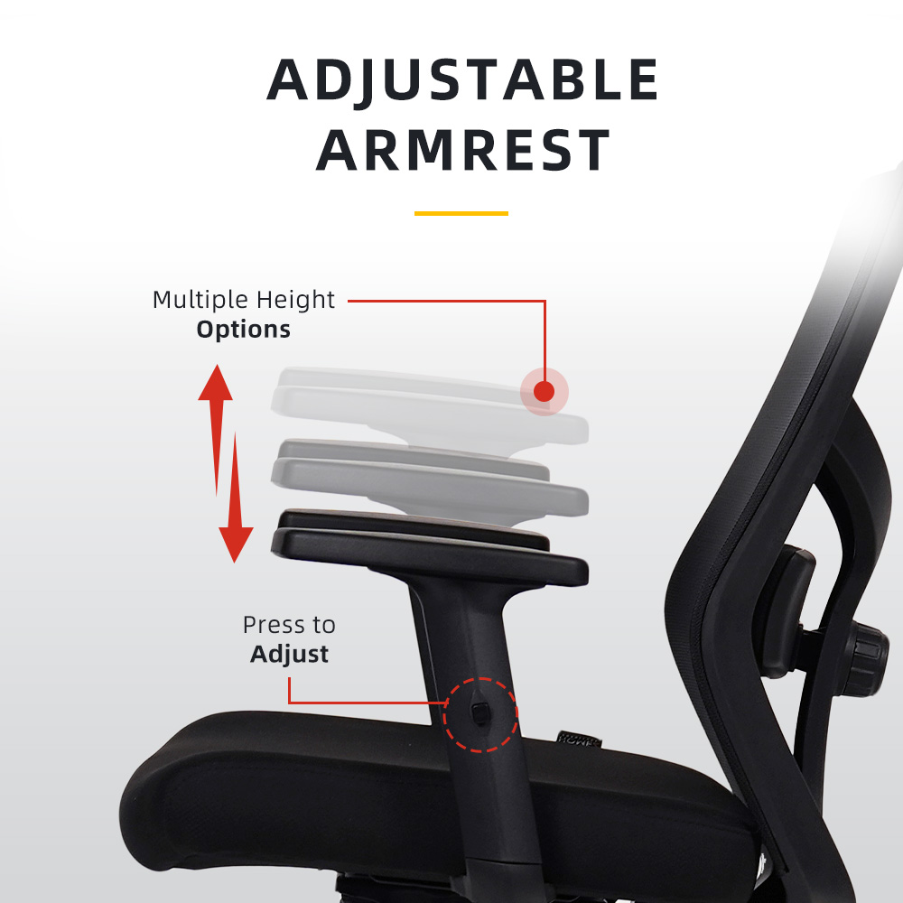 KitchenZ Lina Joy Office High Back Ergonomic Chair Black Shopee