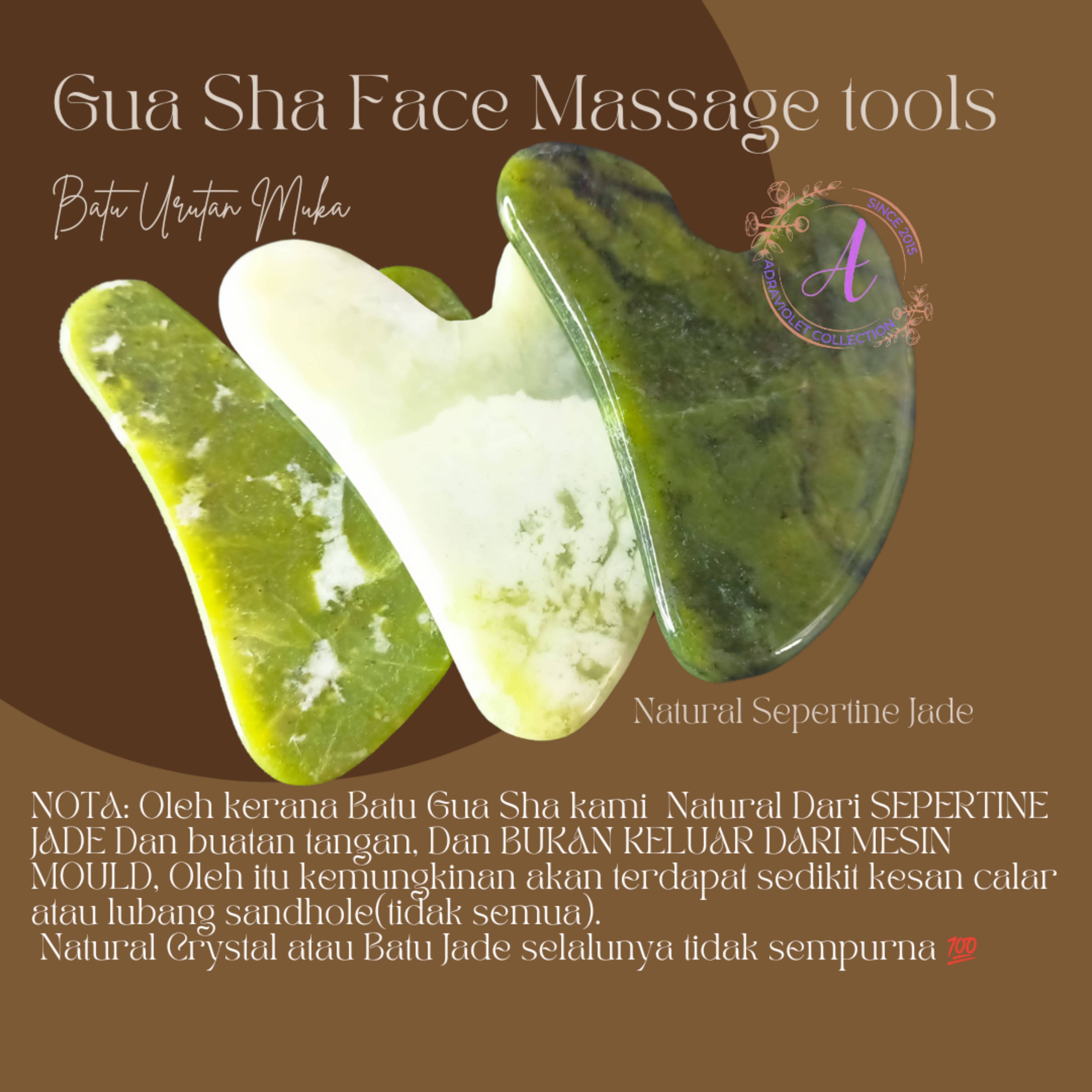 Batu Urut Muka Gua Sha Original Face Massage Board Facial Stone Tool ...