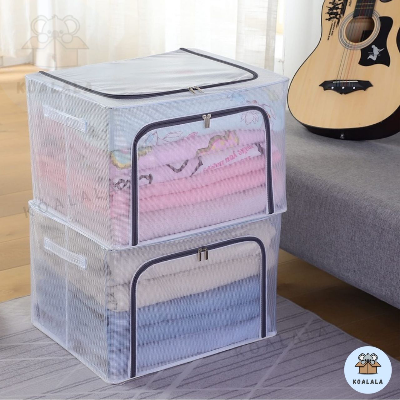 Transparent Foldable Storage Box Clothes Organizer Clothes Storage