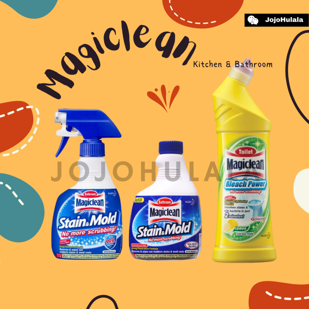 MAGICLEAN Bathroom Stain and Mold Remover Refill Bottle Kitchen Apple ...