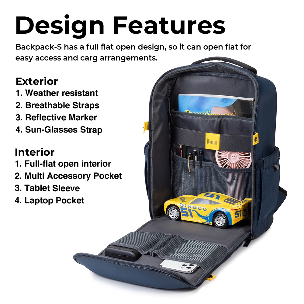 Divoom Pixoo Backpack S Customisable Pixel Art Multi Compartments ...