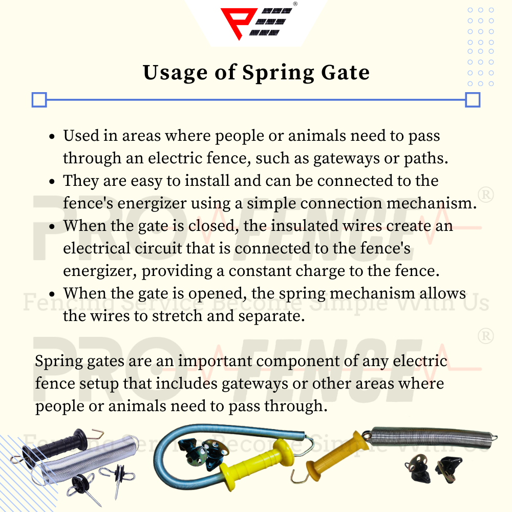 ProFence Electric Fence Spring Gate Set Spring Pagar Insulator Pintu ...