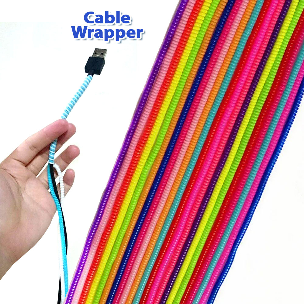 𝗖𝗔𝗕𝗟𝗘 𝗪𝗥𝗔𝗣𝗣𝗘𝗥 Wire Cord Spring Protector Wire Protection TPU Spiral ...