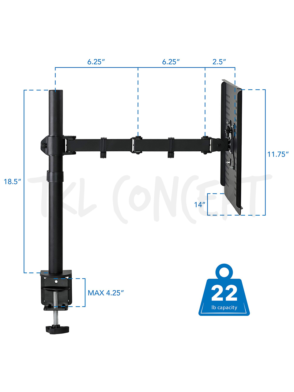 Laptop Desk Stand Mount | Laptop Tray Mount | Fully Adjustable Laptop ...