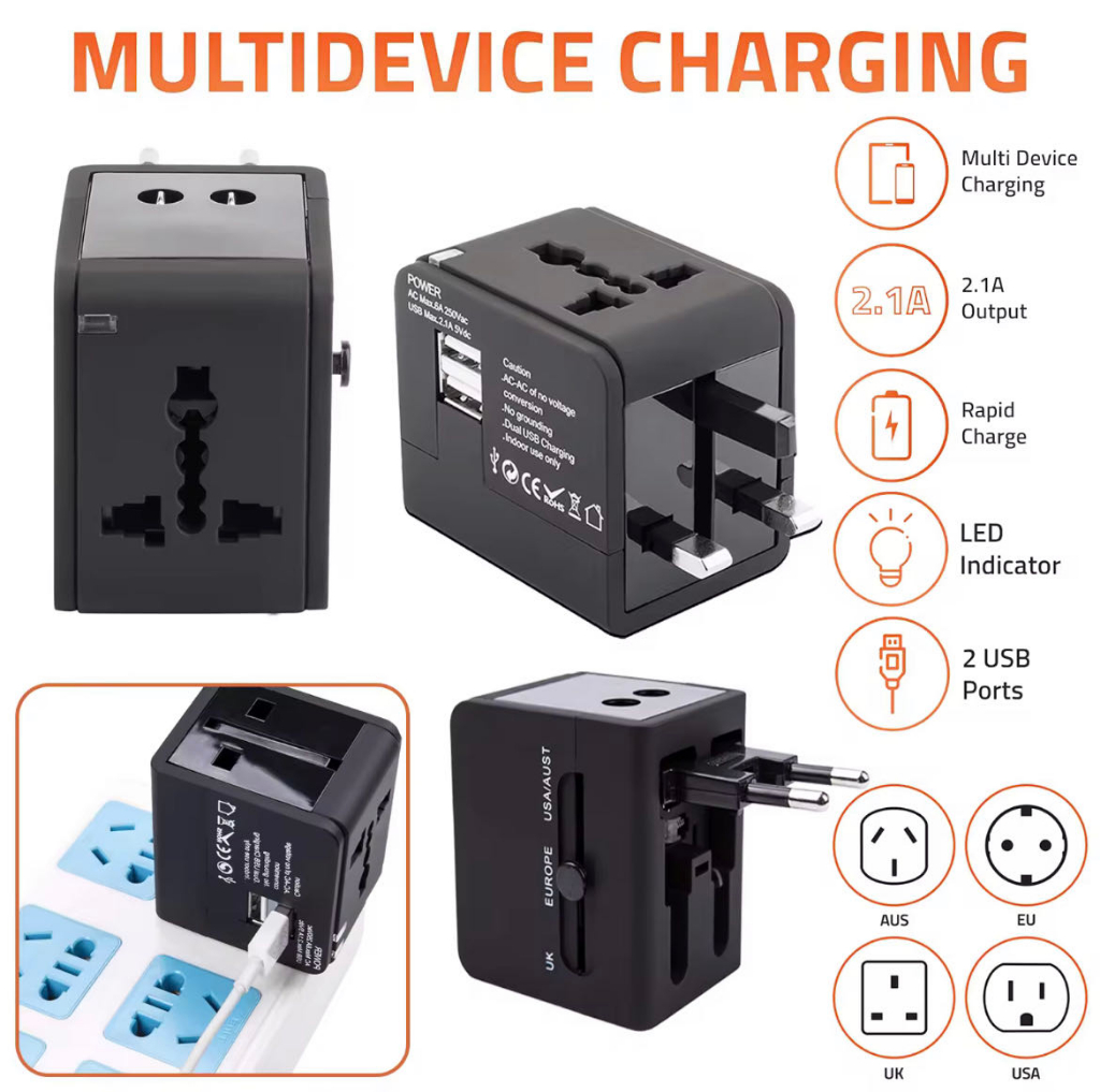 Universal Travel Adapter Plug Converter Multi-Function USB Conversion ...