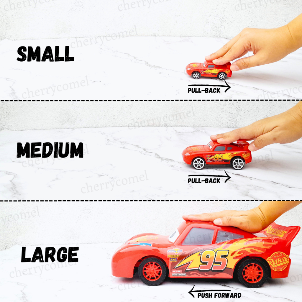 Small Medium Large Car Toy Cars Rusteze Lightning McQueen Mainan Kereta ...