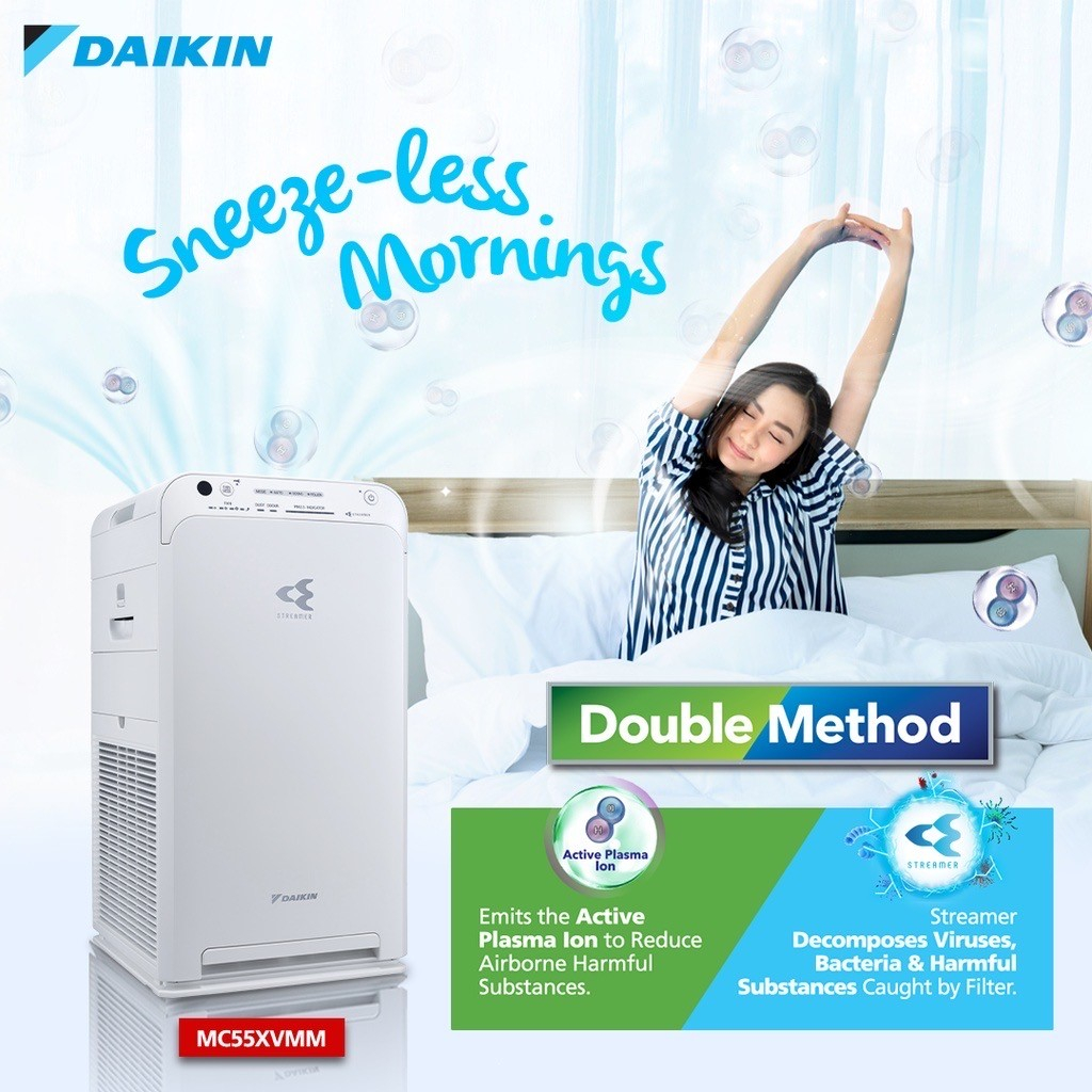Daikin Air Purifier With Streamer Active Plasma Ioniser HEPA Filtration ...