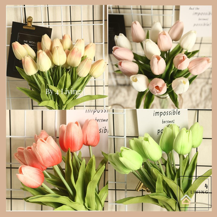 4 Living Decorative Flower Bunga Hiasan Rumah Artificial Flower Vase