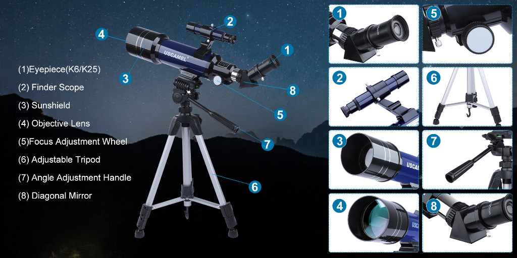 Uscamel Telescope Astronomical 200x Professional Hd F40070m Shopee