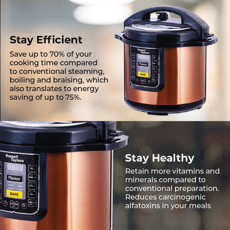 8L RUSSELL TAYLOR Electric Pressure Cooker PC80 Shopee Malaysia