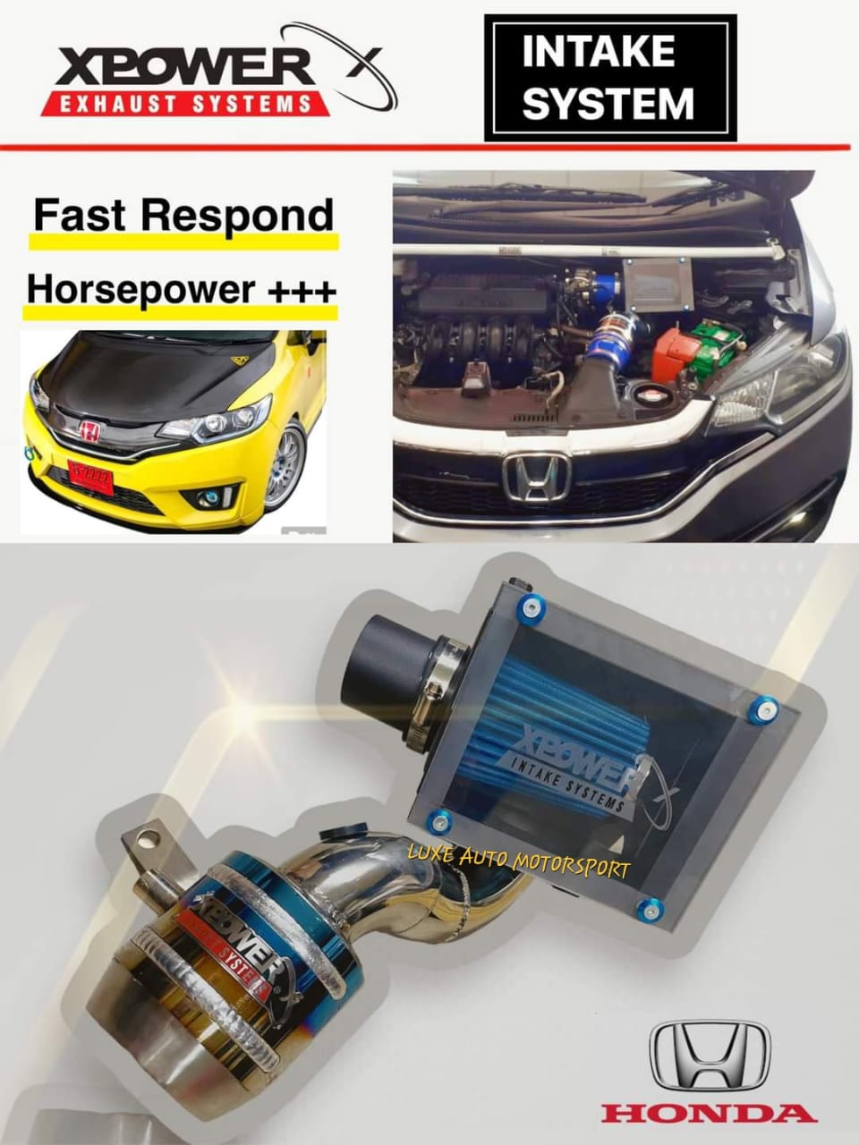 XPower AIR INTAKE Honda Jazz GK5 New Air Intake Systems | Shopee Malaysia
