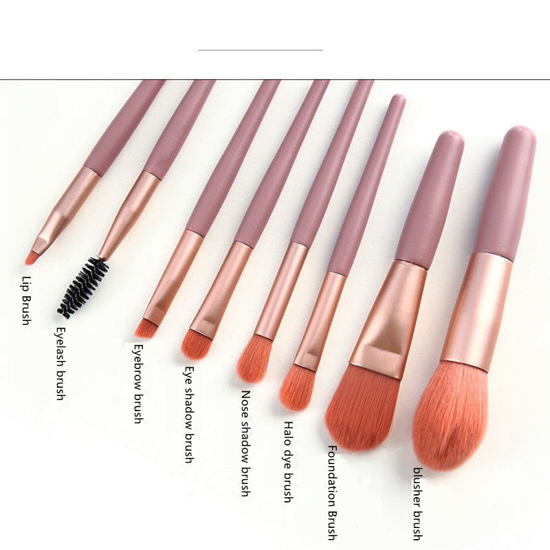 In Stock 8Pcs Mini Soft Makeup Brushes Set Eye Shadow Foundation Powder ...