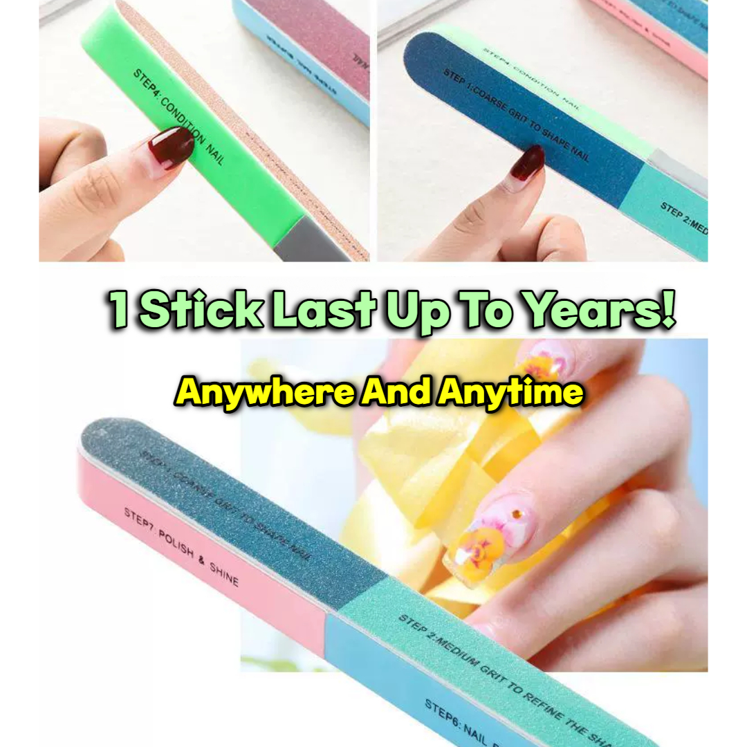 🔥𝑹𝑬𝑨𝑫𝒀 𝑺𝑻𝑶𝑪𝑲🔥1 Piece Elegant Nail Buffer Nail Polish Nail File Seven ...
