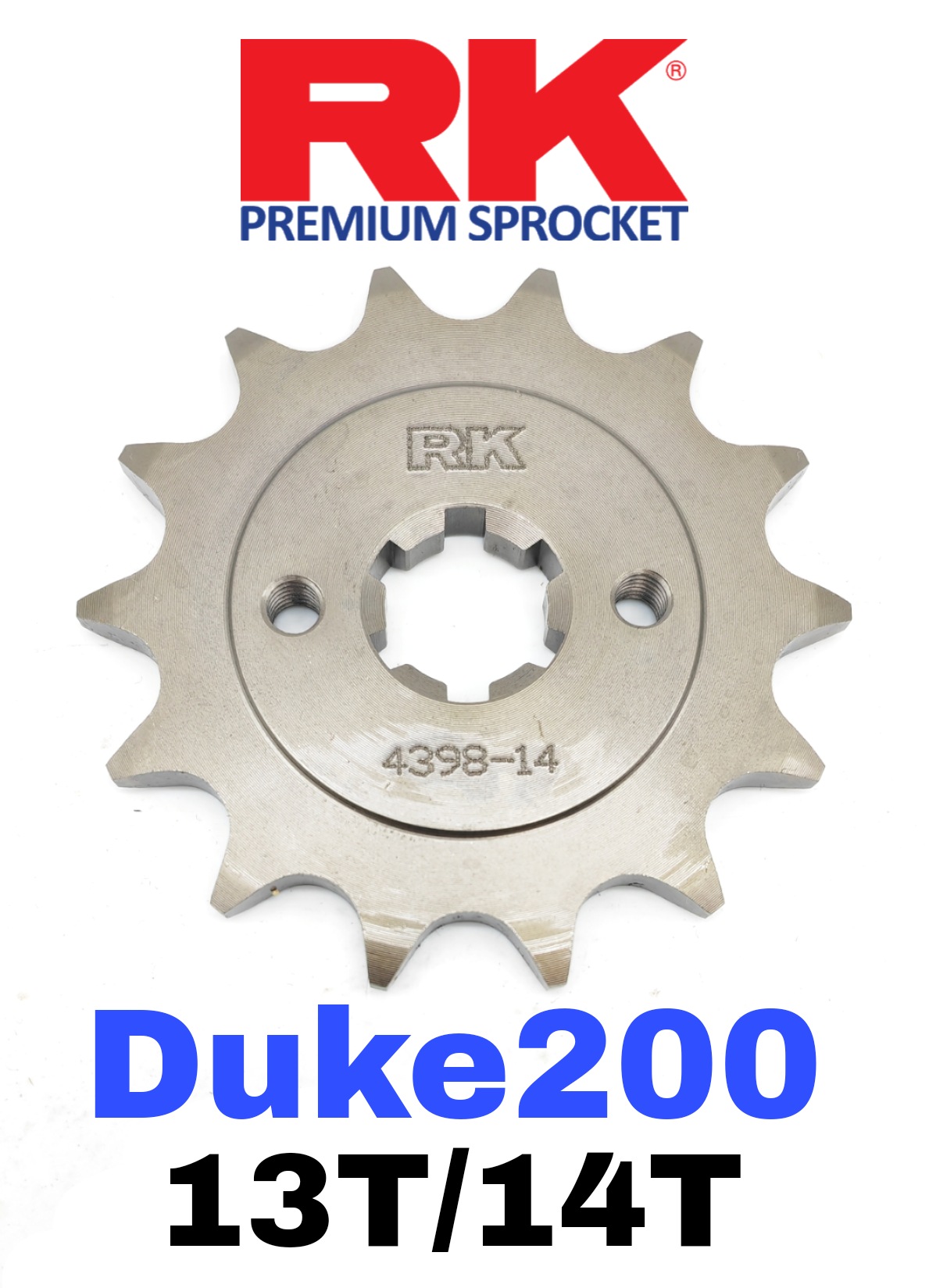 RK Sprocket Set KTM Duke 200 V1 Model 4Hole RK 520 KRX X-Ring Black ...