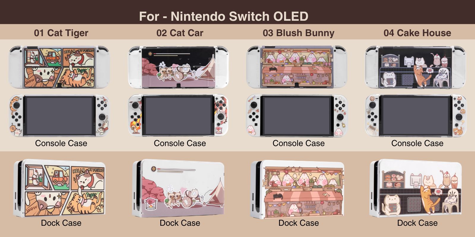 MONA Nintendo Switch Case for Switch OLED/V1/V2 Dockable Protective ...