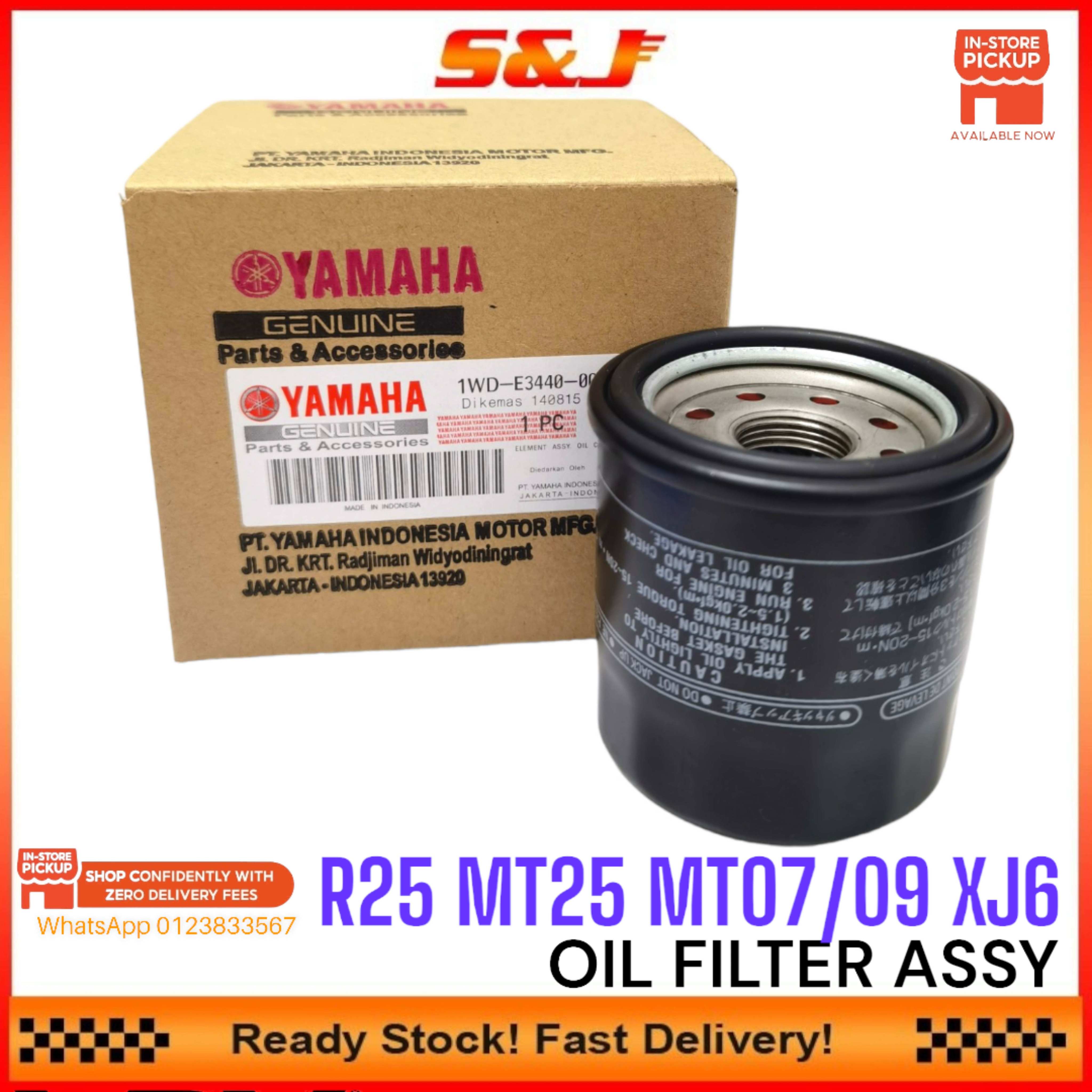 YAMAHA R25 R6 R1 MT09 MT09 XJ6 OIL FILTER ELEMENT ASSY OIL CLEANER 1WD ...