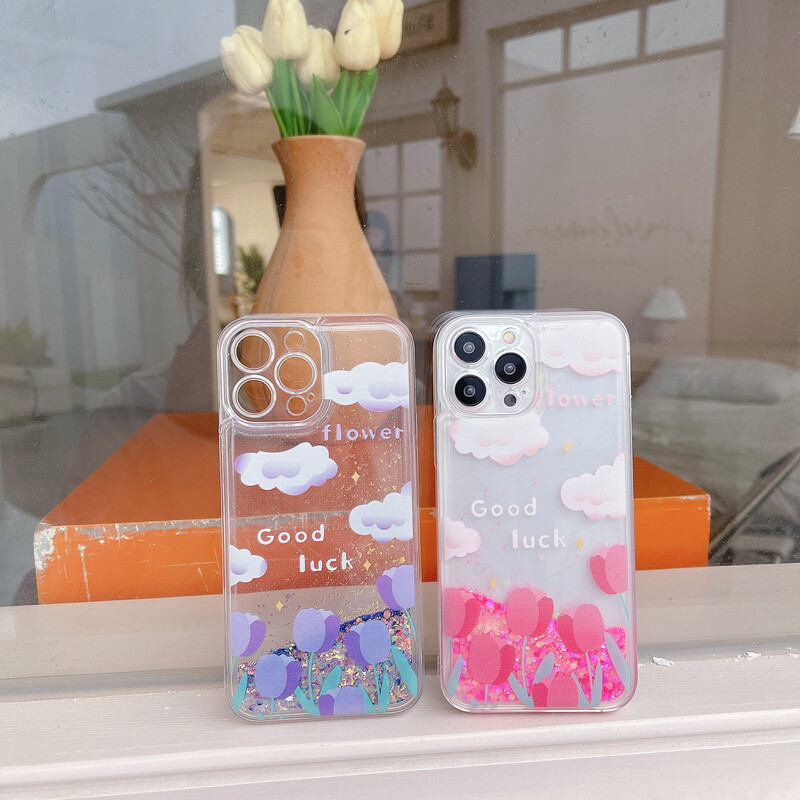 VIVO Y22s Y35 fon sarung tulip glow in the dark shining bling butterfly ...