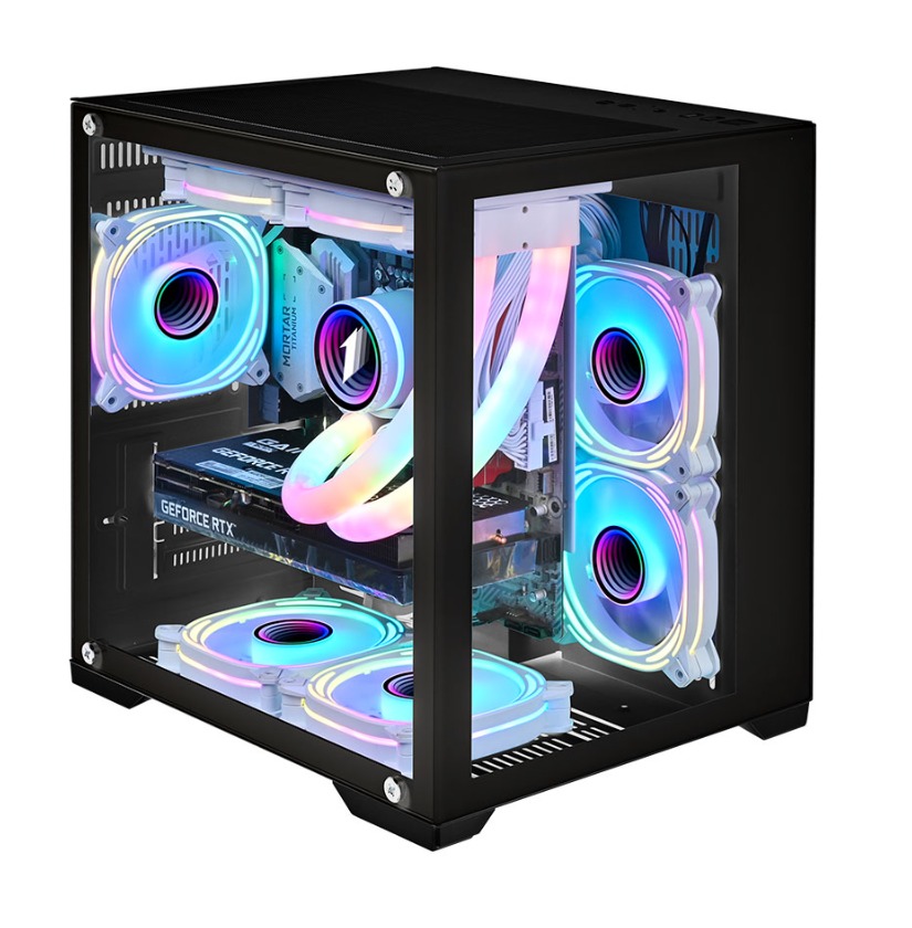 1st Player MV5-TP Micro-ATX MATX Tempered Glass Transparent Gaming ...