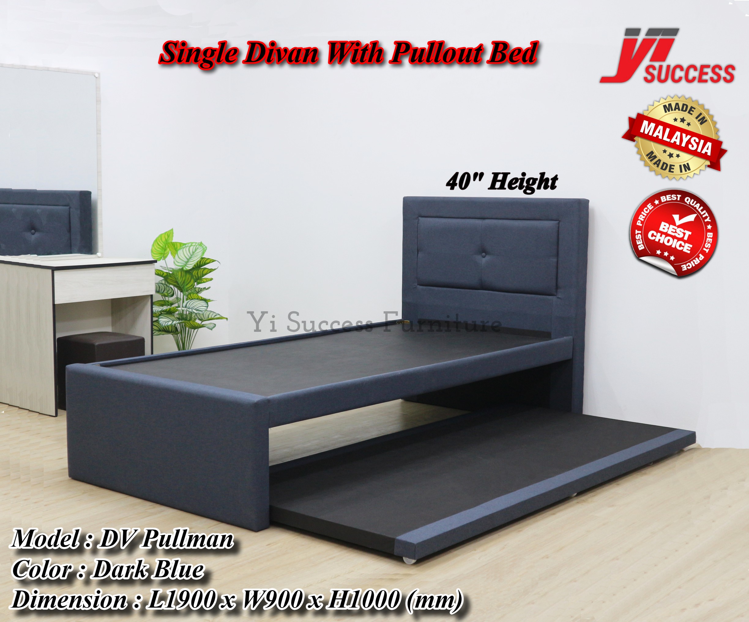 Yi Success Pullman Divan Single With Pullout Bed / Pullout Bed Single ...