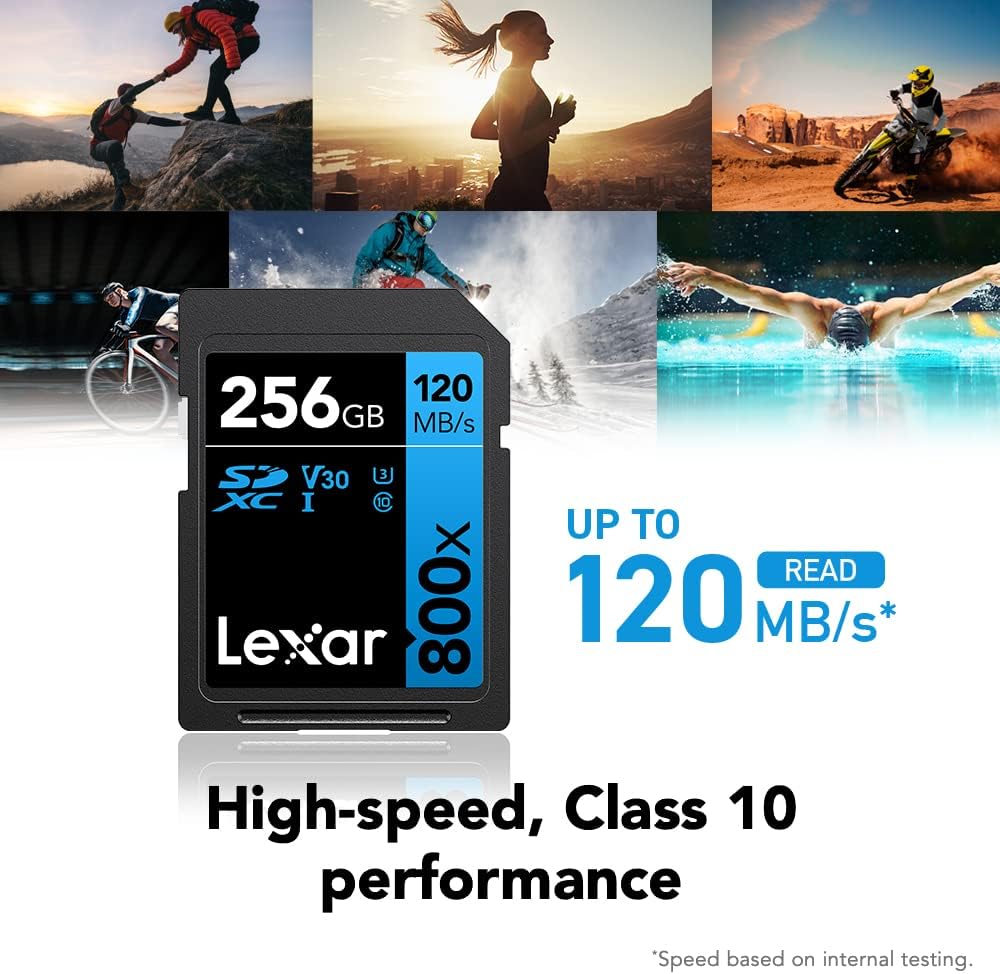 Lexar 32GB / 64GB / 128GB High-Performance 800x SDHC/ SDXC UHS-I Memory ...