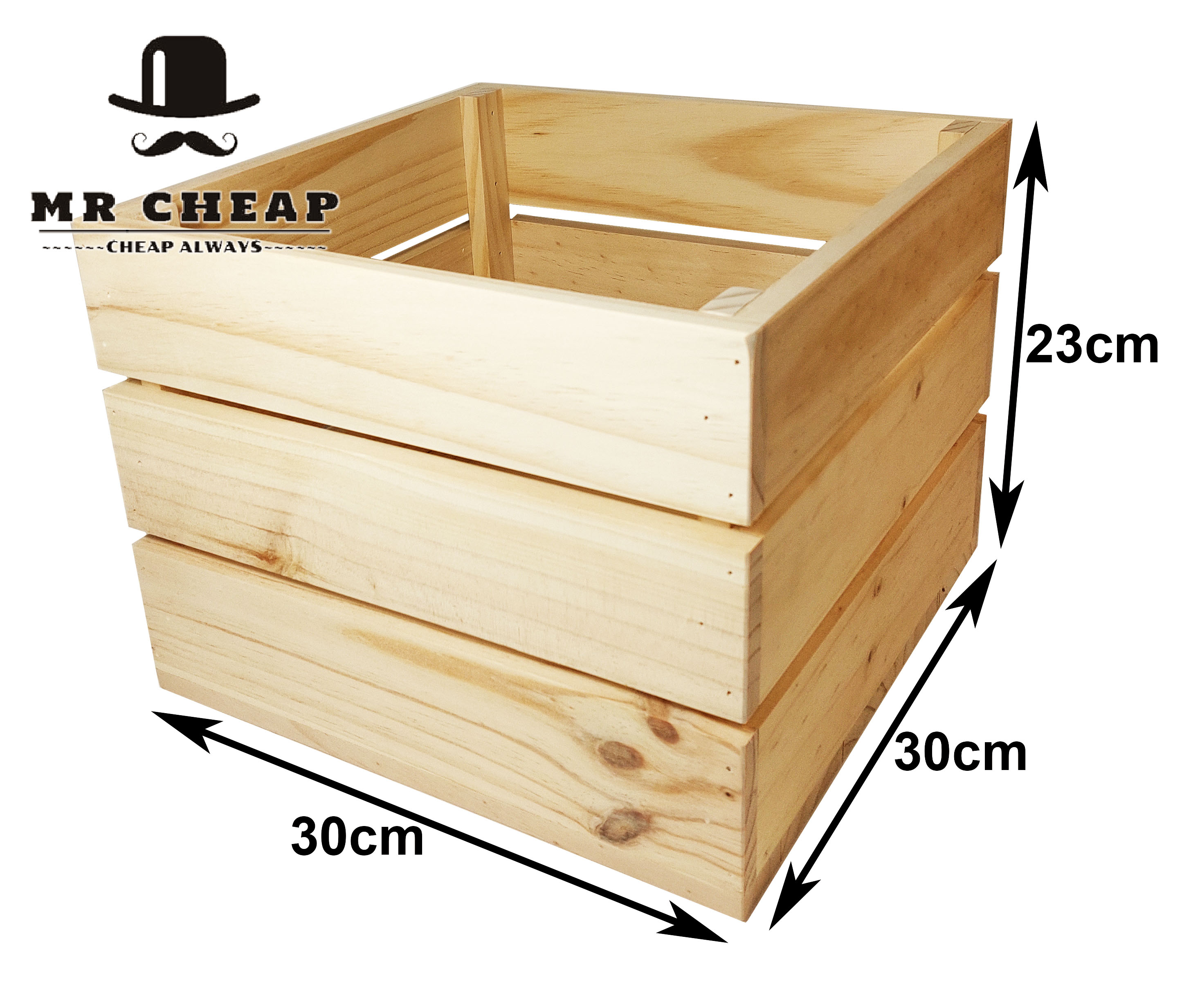 (New)Large Wood Storage Crate/Kotak Kayu Pine Besar/Pine Wood Crate ...