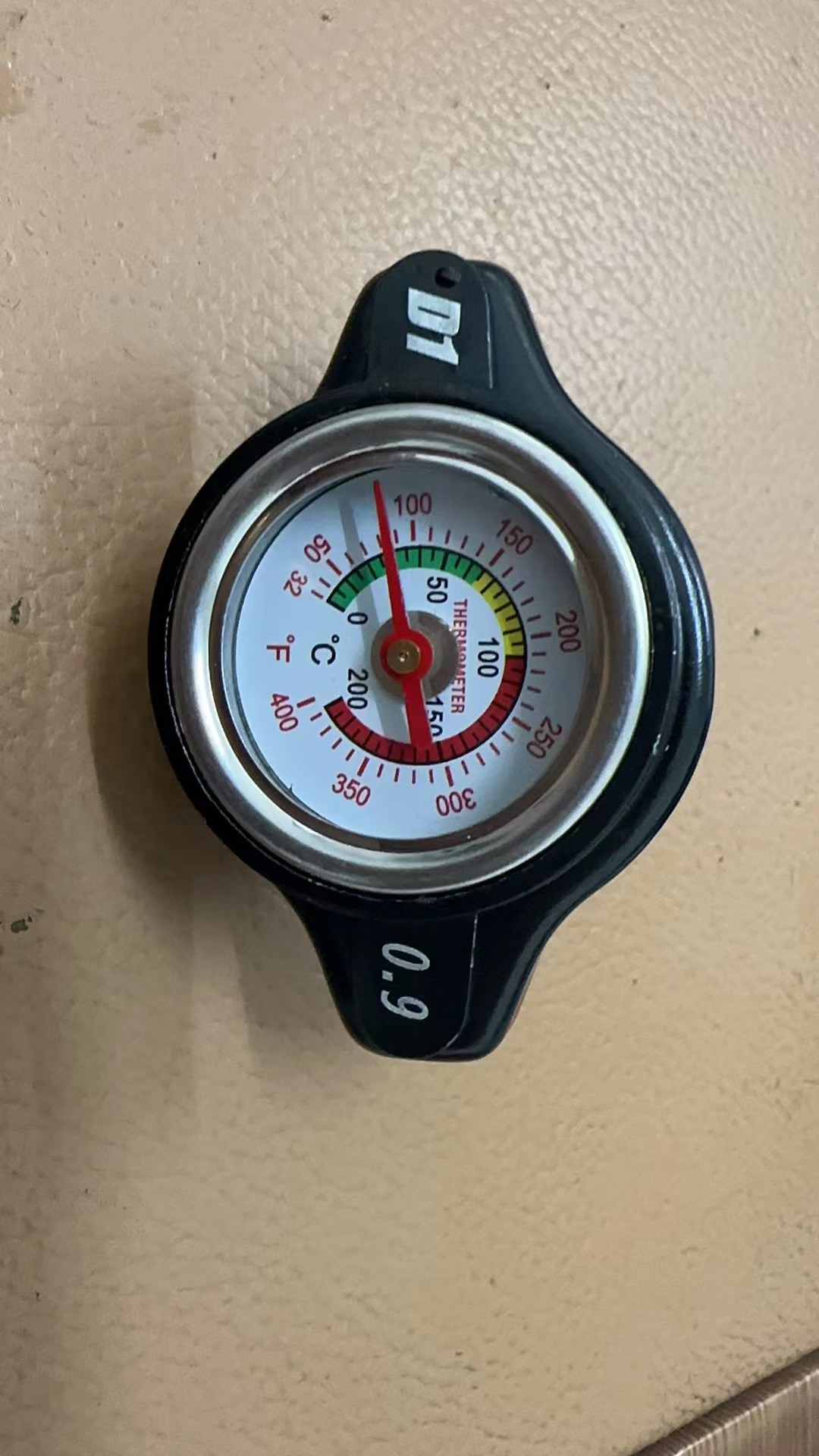 D1 SPEC RADIATOR CAP WITH WATER TEMPERATURE GAUGE 1.1 0.9 1.3 BAR BIG ...