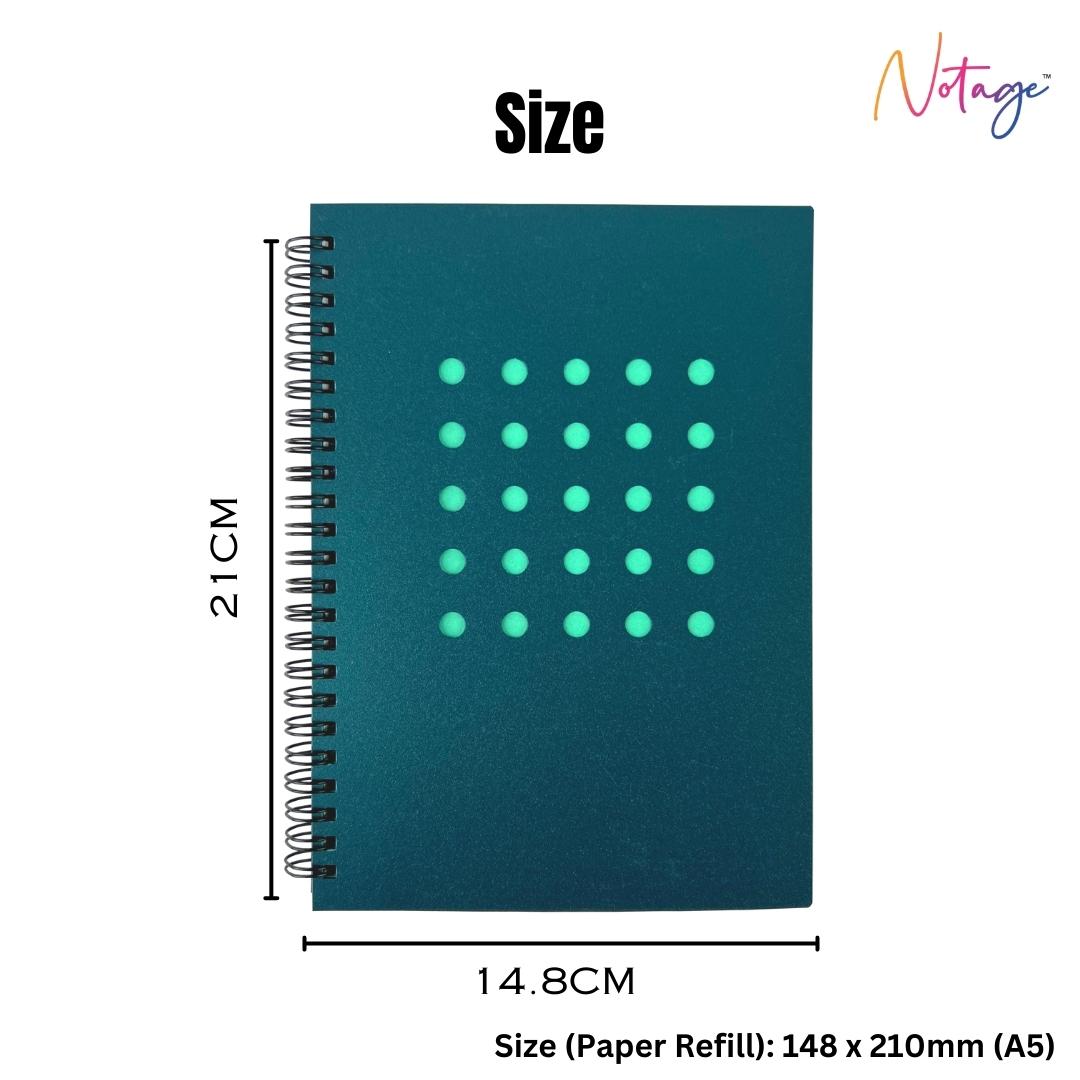 A5 Size PP Cover Notebook Designer Art Journaling Notepad Plain Line ...
