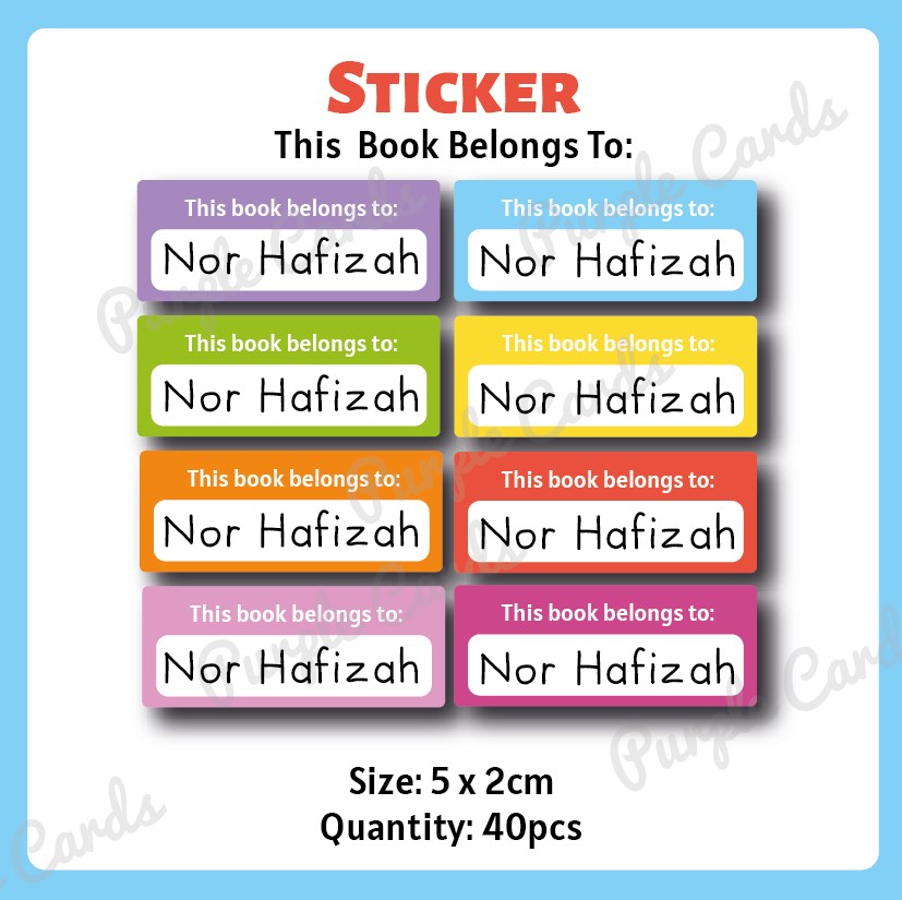 Sticker This Book Belongs To Label | Shopee Malaysia