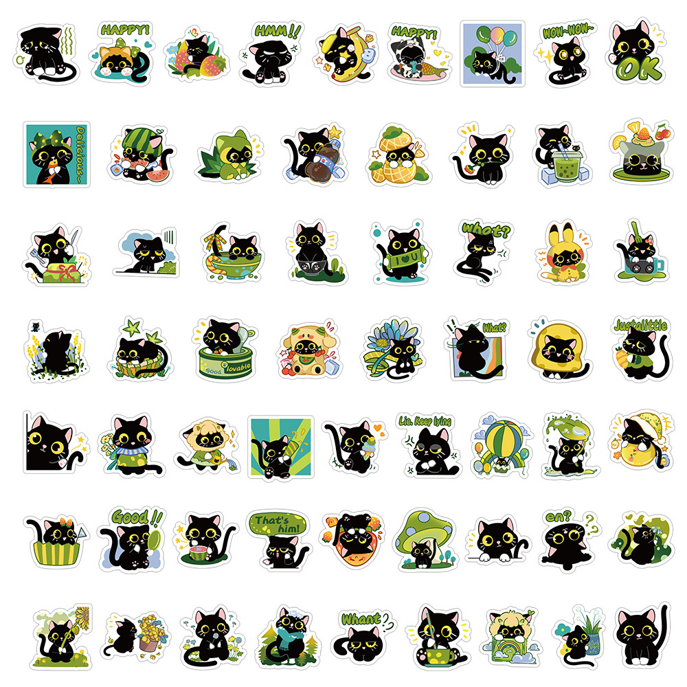 Cute Cartoon Cats Kitten Die Cut Deco Stickers Pack DIY Decorations ...