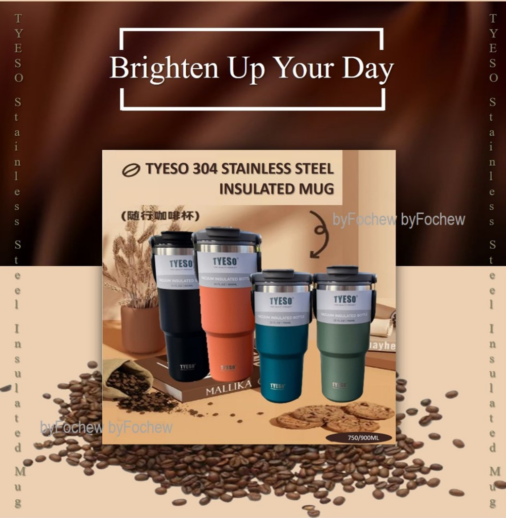 AMZ 750/890/900ml New TYESO 304 Stainless Steel Thermos Tumbler with ...