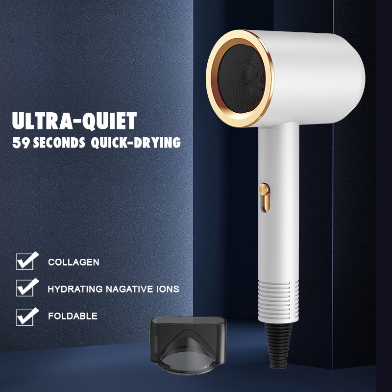 2200W Hair Dryer Big Wind Blue Ray Ionic Tech Strong Wind Pengering ...