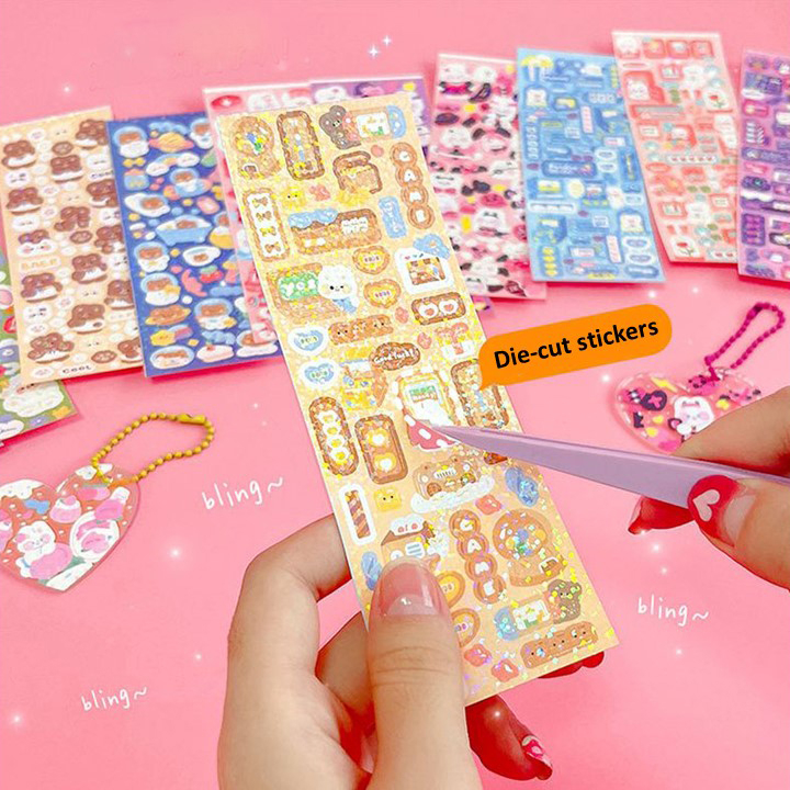 Guka Sticker Set Cream Glue Goo Card Set DIY Craft & Art Keychain ...
