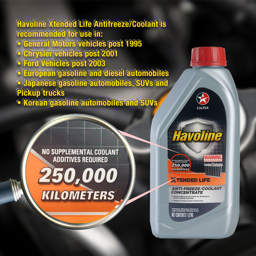 Caltex Havoline Xtended Life Antifreeze Coolant Concentrate Btl